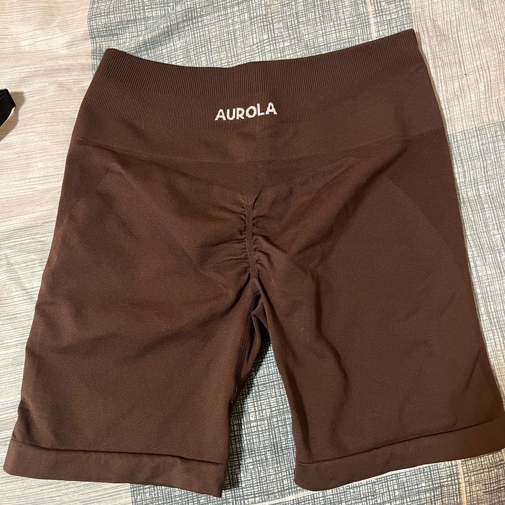 Aurola Women’s Brown Intensify Workout Shorts